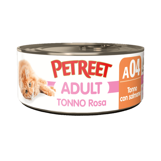 Petreet Adult Tonno Rosa Con Salmone Per Gatti Lattina 70g