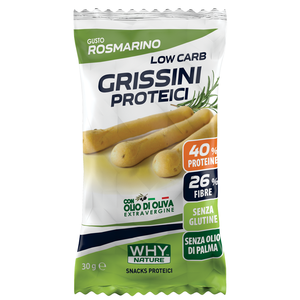 Why Nature Grissini Proteici Rosmarino 30g