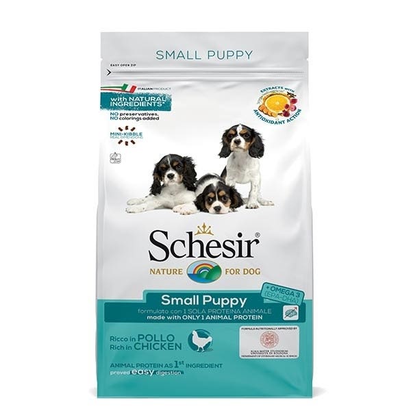 Schesir Ricco In Pollo Cibo Secco Cani Cuccioli Taglia Piccola Sacco 2 Kg