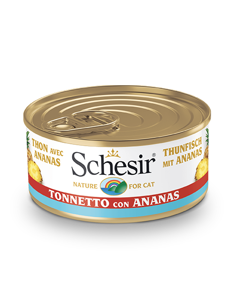 Schesir Tonnetto Con Ananas Lattina Cibo Umido Gatto Adulto 75g