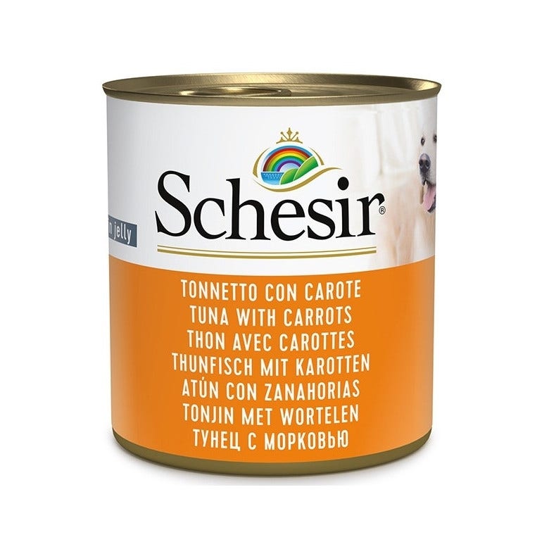 Schesir Tonnetto Con Carote Cibo Umido Cani Adulti Lattina 285g