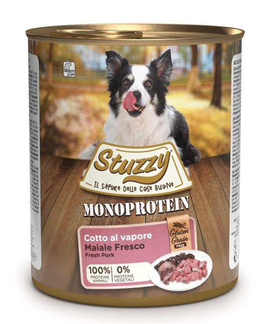 Stuzzy Monoprotein Al Maiale Cibo Umido Cani Adulti Barattolo 800g