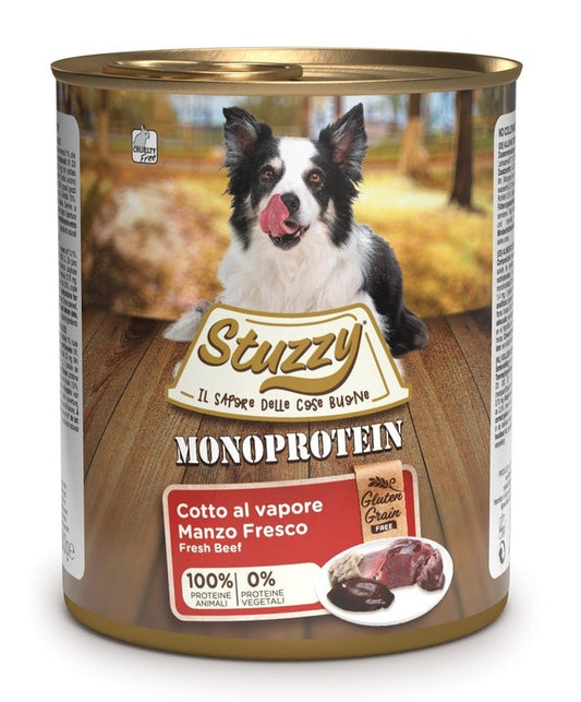 Stuzzy Monoprotein Al Manzo Cibo Umido Cani Adulti Barattolo 800g