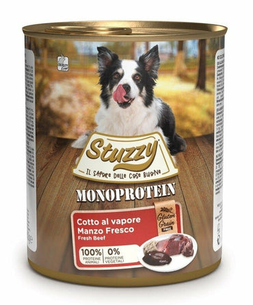 Stuzzy Monoprotein Al Manzo Cibo Umido Cani Adulti Barattolo 800g