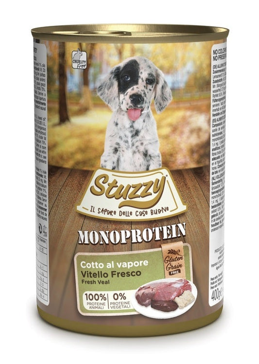 Stuzzy Monoprotein Al Vitello Per Cuccioli Barattolo 400g