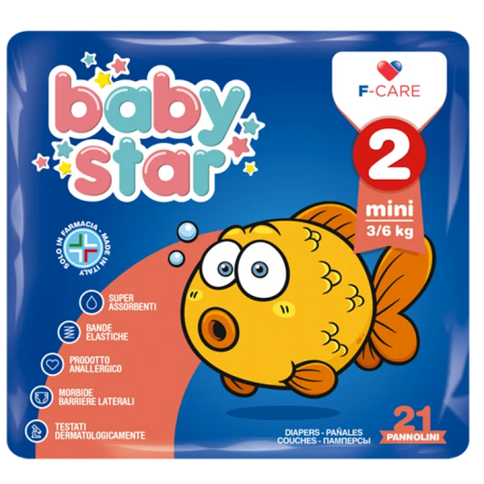 Babystar Mini Pannolini 2 Mini 3-6kg 21 Pezzi