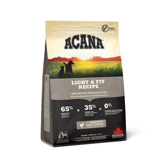 Acana Cane Light & Fit Crocchette Pollame e Passera del Pacifico Sacco 2Kg