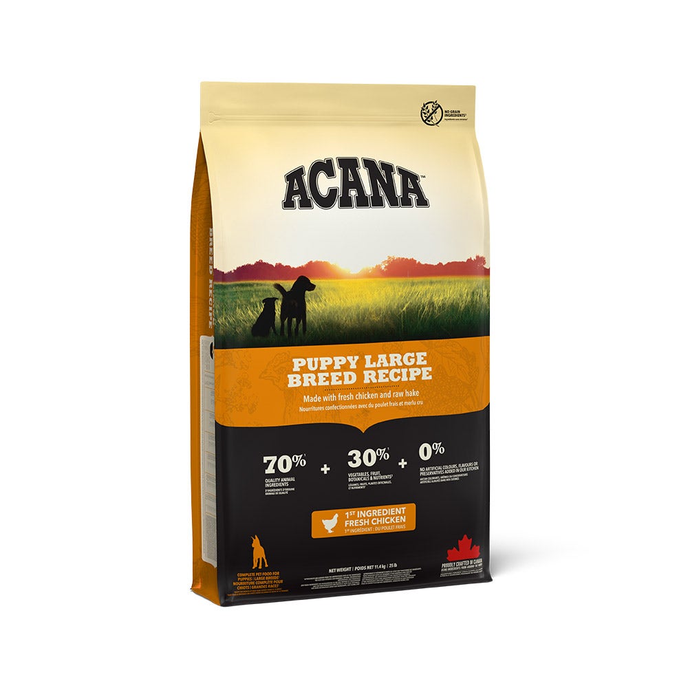 Acana Cane Puppy Large Breed Crocchette Pollame e Passera del Pacifico Sacco 11,4kg