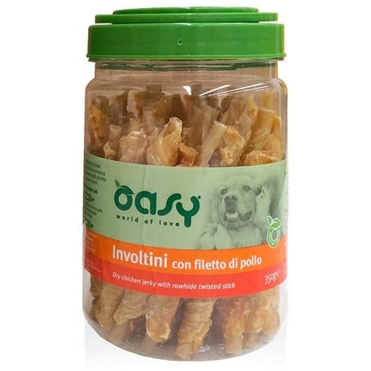 Oasy Snack Cani Involtini con Filetto di Pollo 350g