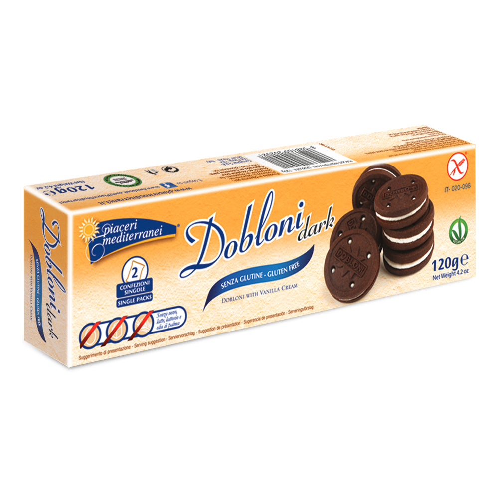 PIACERI MEDITERRANEI Biscotti Dobloni Dark 120g