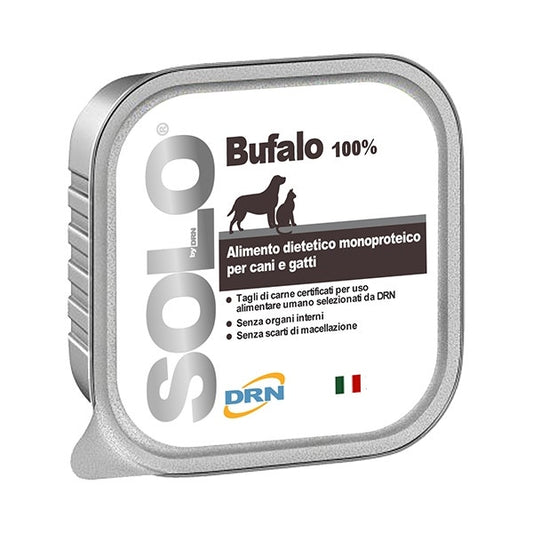 Drn Solo Bufalo Alimento Dietetico Monoproteico Umido Per Cani/Gatti 300g
