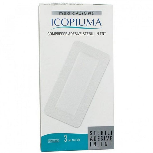 ICOPIUMA COMPRESSE ADESIVE TESSUTO NON TESSUTO 10X20CM 3 PEZZI