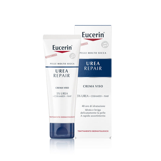 Eucerin UreaRepair Crema Viso Levigante 5% Urea 50ml