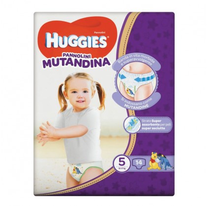 HUGGIES PANNOLINI MUTANDINA 14 PEZZI MISURA 5 (12-17KG)