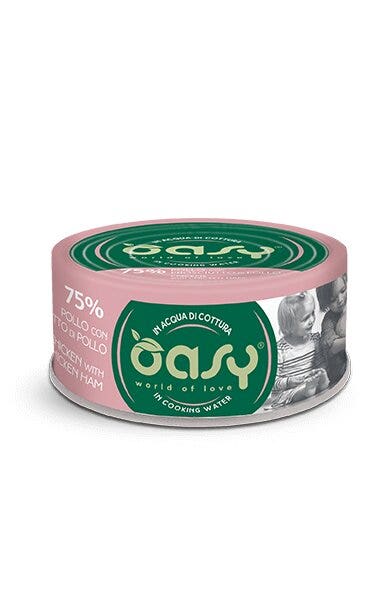 Oasy More Love Gatto Pollo con Prosciutto di Pollo 70g