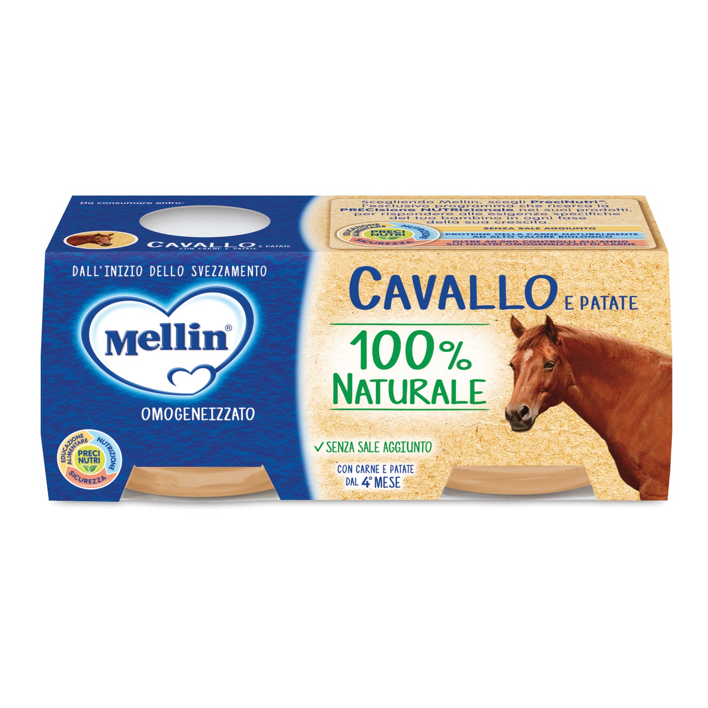 MELLIN OMOGENEIZZATO CAVALLO 4X80 GRAMMI