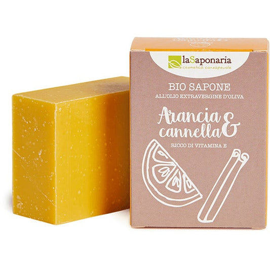 La Saponaria Bio Sapone Arancia/Cannella 100g
