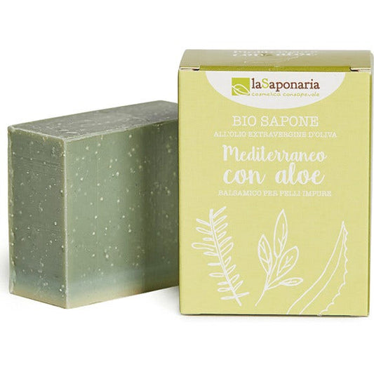 La Saponaria Bio Sapone Mediterraneo Con Aloe 100g
