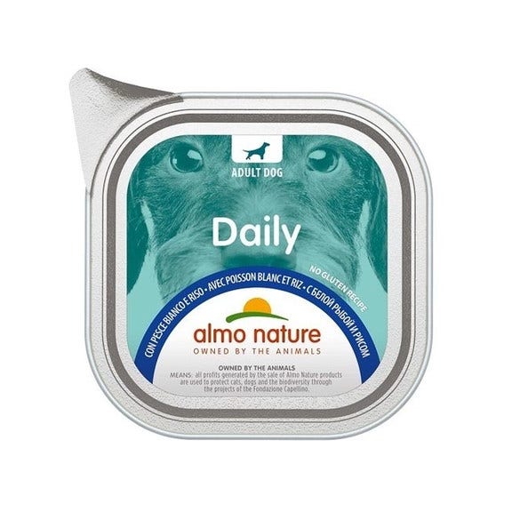 Almo Nature Daily Pesce Bianco E Riso Alimento Umido Per Cani Adulti 300g