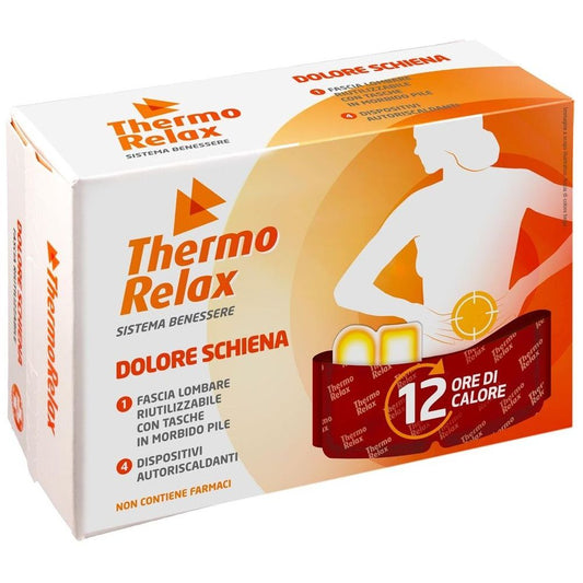 THERMO RELAX FASCIA LOMBARE + 4 DISPOSITIVI AUTORISCALDANTI