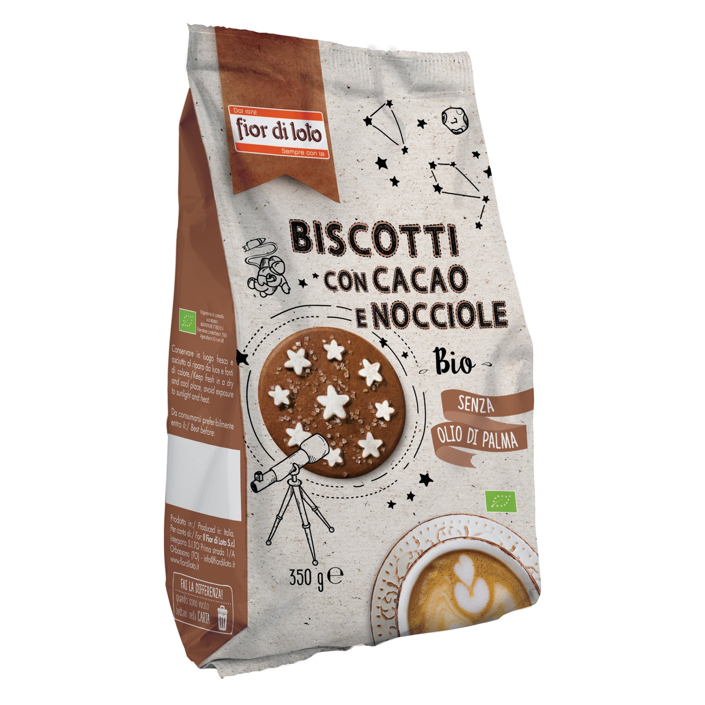 FIOR DI LOTO Biscotti Cacao Nocciola 350g