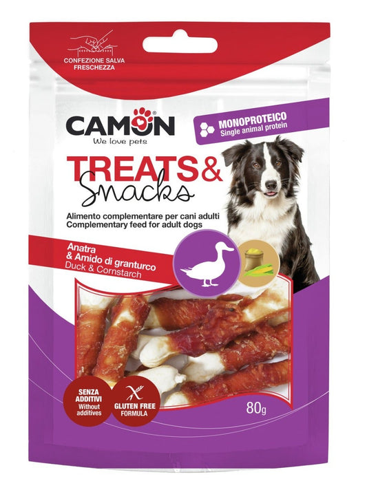 Camon Ossicini Arrotolati con Anatra Per Cani 80g