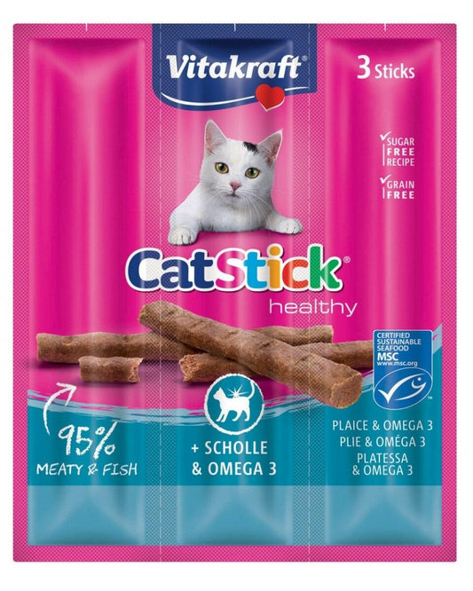 Vitakraft CatStick Gusto Platessa/Omega 3 Snack Gatti Adulti Busta 3x18g