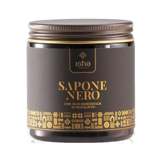 Isha Cosmetics Sapone Nero Con Olio Essenziale Di Eucalipto 250g