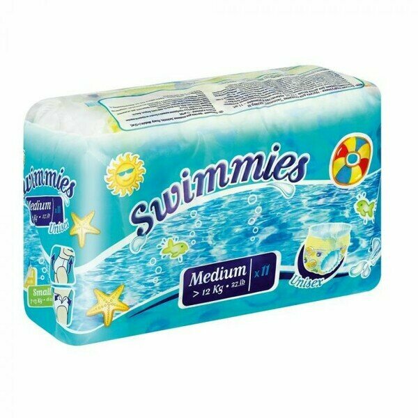 SWIMMIES PANTS MEDIUM 12KG+ 11 PEZZI