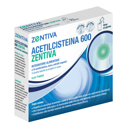 ACETILCISTEINA 600 10 BUSTINE ZENTIVA