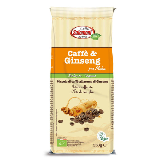 Salomoni CaffÈ & Ginseng Bio Per Moka 250g