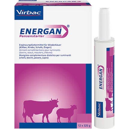 Energan Pansenstarter Mangime Complementare Per Bovini/Ovini/Vitelli/Caprini 12 Tubi Siringhe