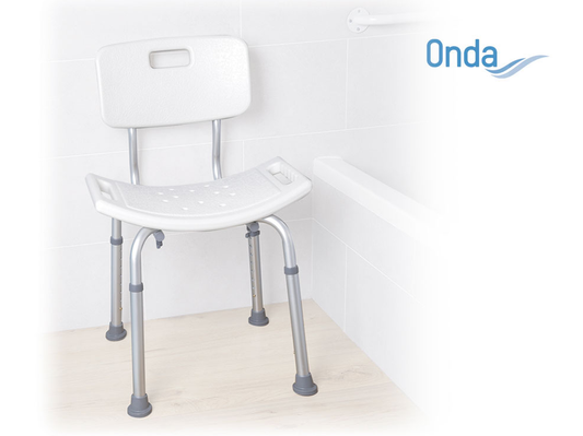 Moretti Mopedia Sedile Doccia Alluminio Anodizzato Con Schienale