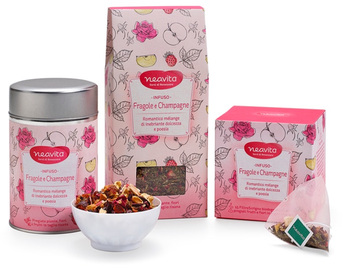 Silver Tin Infuso Fragole Champagne 100g