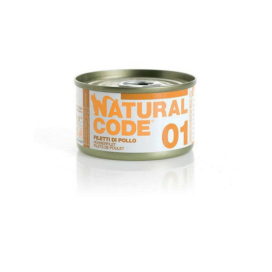 Natural Code 01 Filetti di Pollo Gatti Adulti Lattina 85g