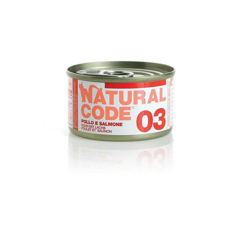 Natural Code 03 Pollo e Verdure Gatti Adulti Lattina 85g