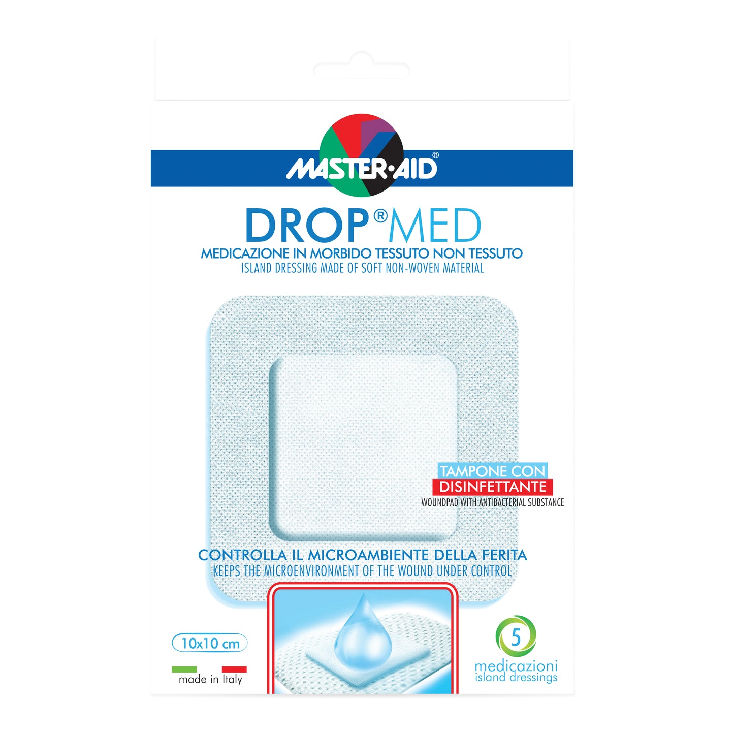 DROP MED 10X10CM 5PZ