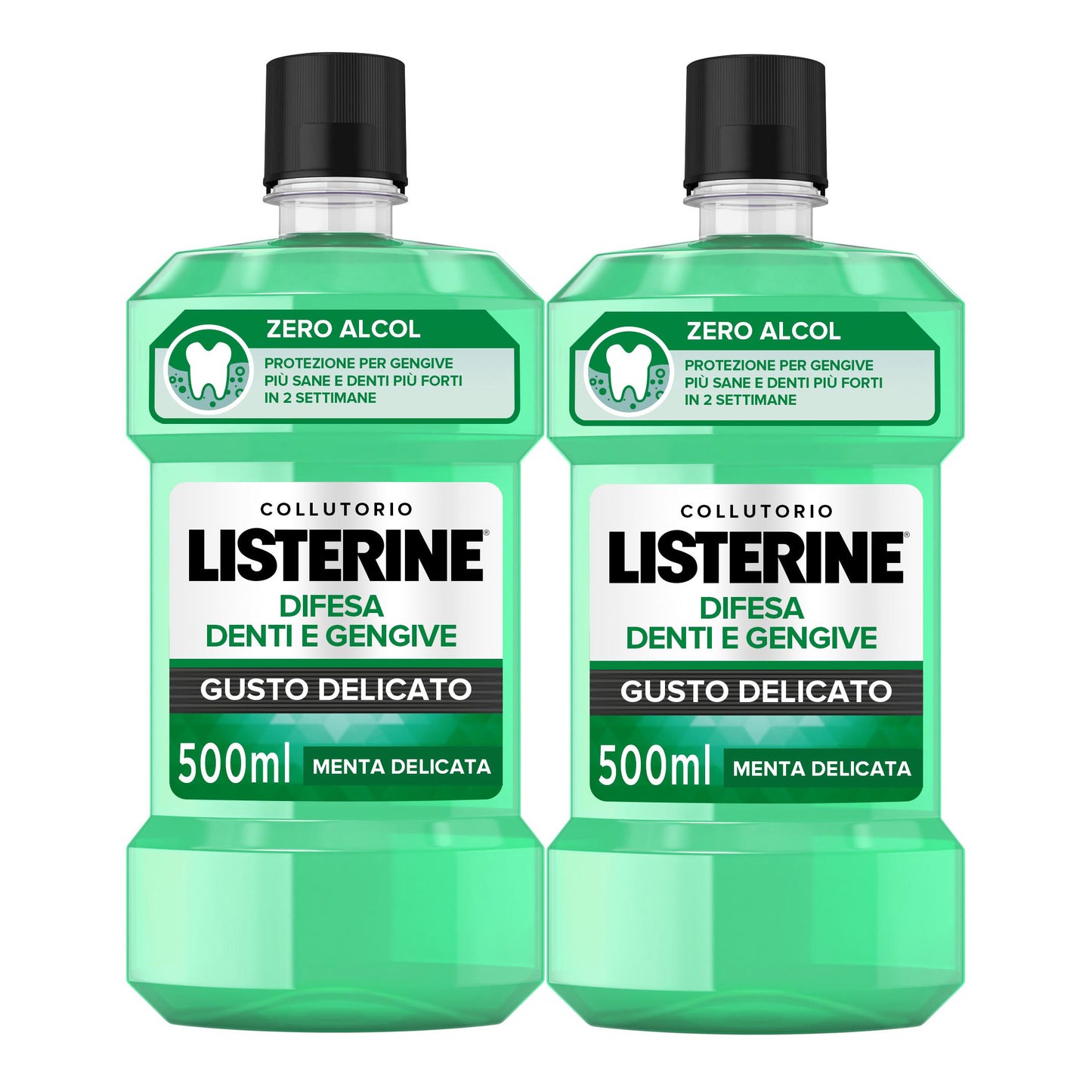 Listerine Difesa Denti E Gengive Collutorio Gusto Delicato 2x500ml