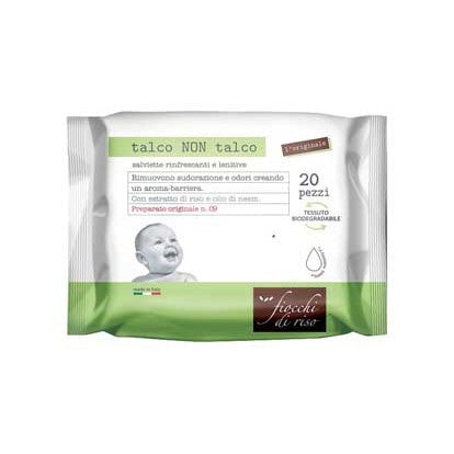 TALCO NON TALCO SALVIETTE 20 PEZZI FIOCCHI DI RISO