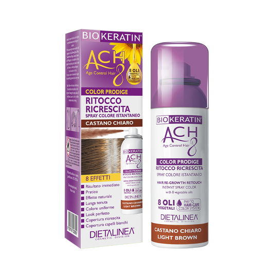 Biokeratin Ach8 Ritocco Ricrescita Spray Castano Chiaro 75ml