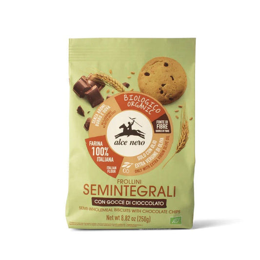 Alce Nero Frollini Semintegrali Con Gocce di Cioccolato Biologici 250g