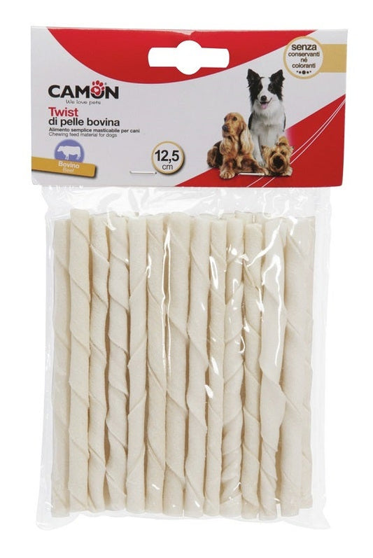Camon Rolls In Pelle Bovina Per Cani 12,5cmx7/8mm 25 Pezzi