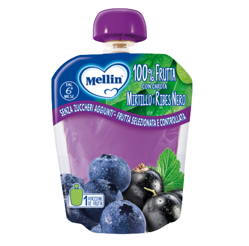 MELLIN POUCH MIRTILLO RIBES 90 GRAMMI