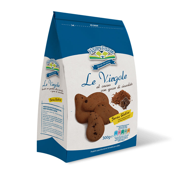 HAPPY FARM Le Virgole al Cacao e Gocce Ciocc. 300g