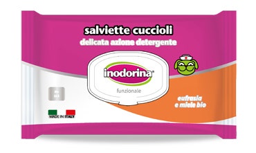 Inodorina Funzionale Salviette Detergenti Cuccioli Per Cani/Gatti 40 Pezzi