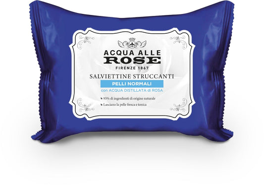 Acqua Alle Rose Salviette Struccanti Viso Pelli Normali 20 Pezzi