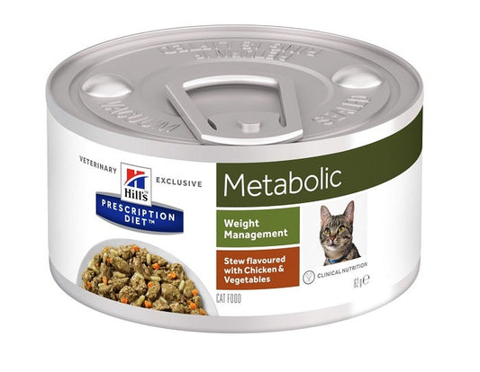 Hill's Prescription Diet Metabolic Cibo Umido Con Pollo Gatti Adulti Lattina 82g
