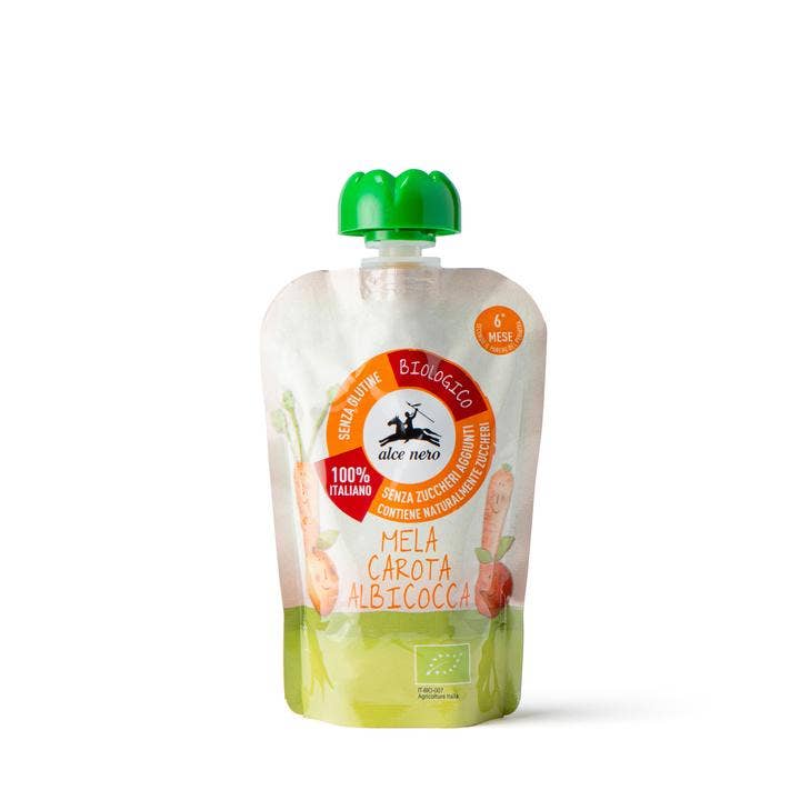 Purea Mela Carota Albicocca Baby Food Bio 6M+ 100g
