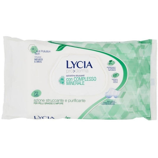 Lycia Salviette Struccanti Pelli Grasse 72 Pezzi