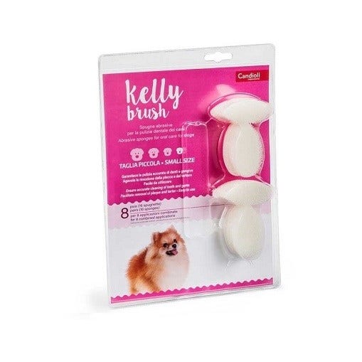 Kelly Brush Spugnetta Piccola Per Pulizia Dentale Cani 4+4 Pezzi